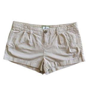 American Eagle Outfitters Ladies Beige Live Your life Cotton Shorts Size 8